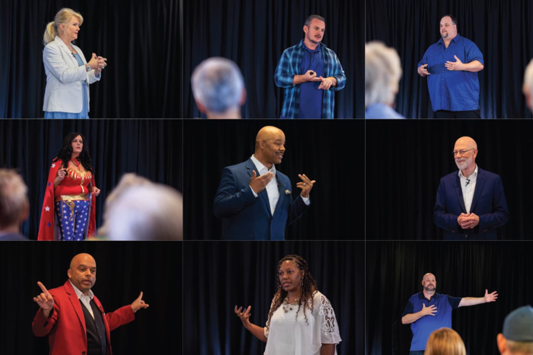 Be Well Asheville speakers taking the stage at a community event